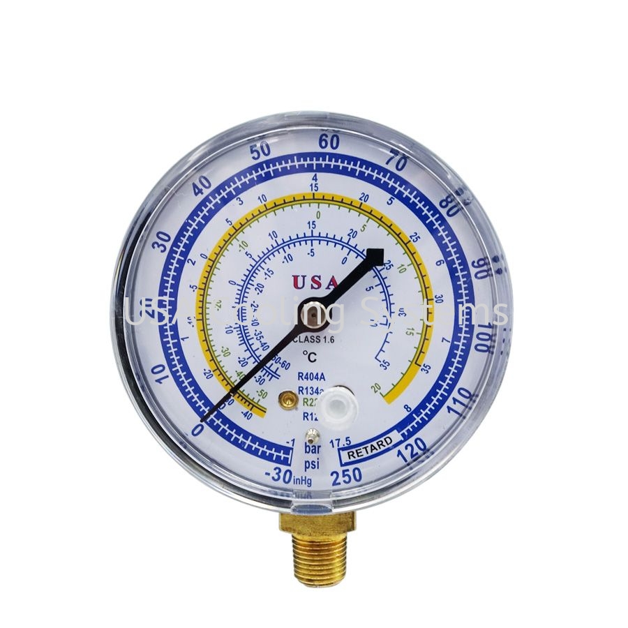 USA Refrigerant Gauge R22 / R12 / R134a / R404a (B)