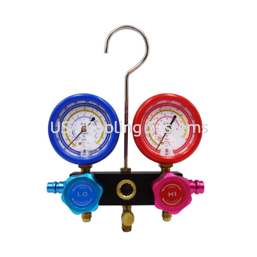 USA Dual Aluminium Manifold Gauge Set USA1004-R22 / LX1004-R22