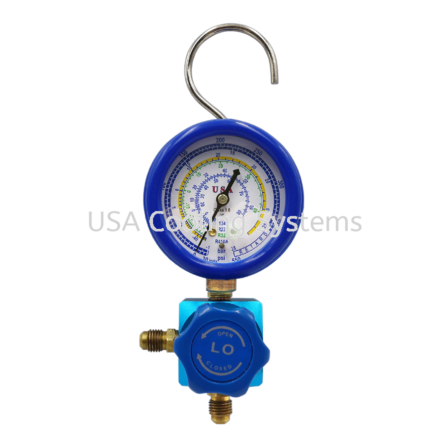 USA Single Aluminium Manifold Gauge Set USA1006-R32-B